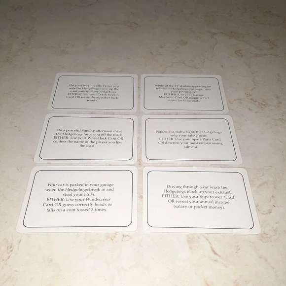 Hedgehogs Revenge Vintage Game Replacement Piece Cards - Picture 5 of 16